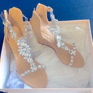 Clear and Cora color JustFab wednesday size 8.5